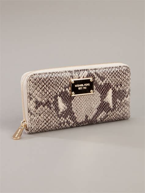 michael kors snake print wallet.